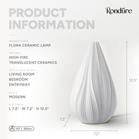 RONDURE lamp complements living room or bedroom setups with cozy lighting.