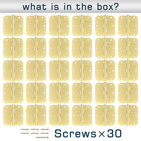 RONESS brushed gold door hinges with upgraded screws promote stable fits over time