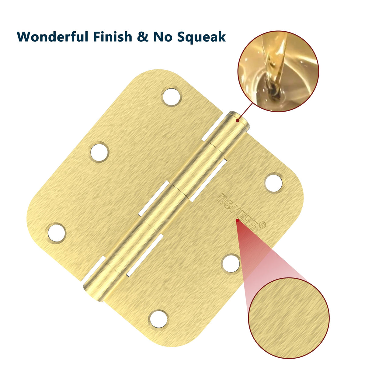 RONESS hinge with removable pin enables quick door removal for maintenance.