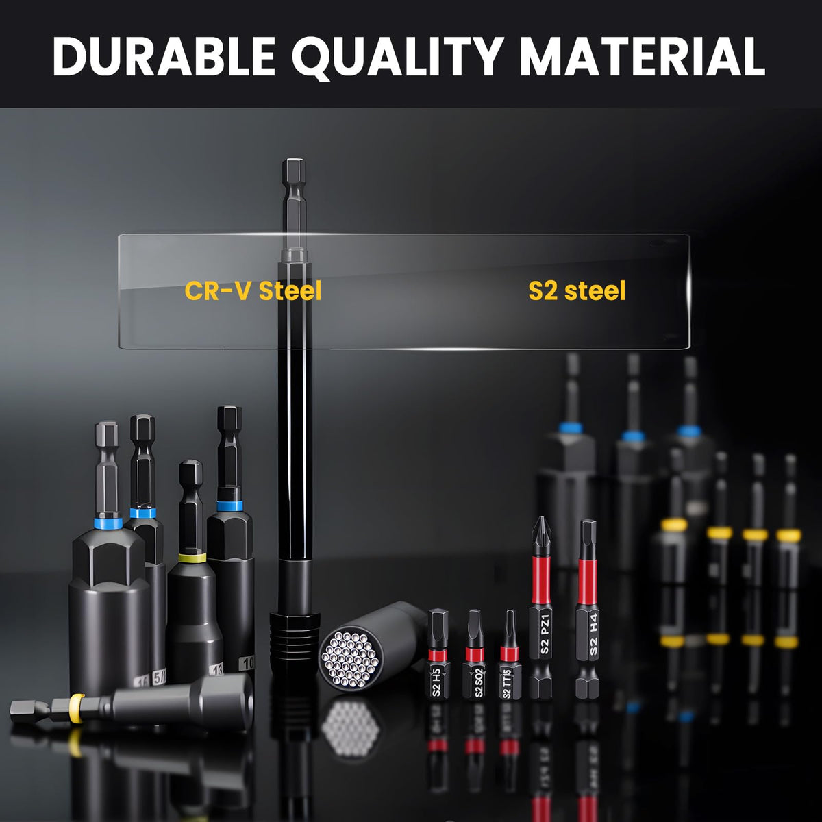 Rongda magnetic tip grips nuts and bolts securely during operation.