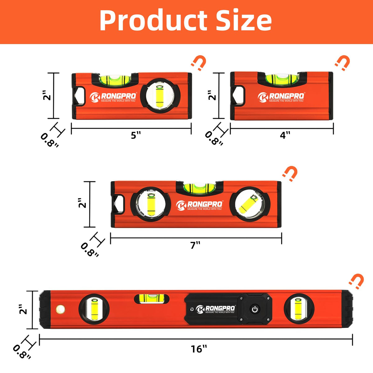 RONGPRO ergonomic endcaps protect against drops and improve grip.