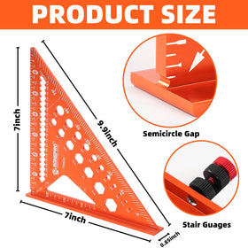 RONGPRO 7-inch carpenter square guiding accurate miter cuts
