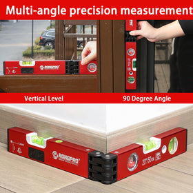 RONGPRO vertical line with level magnet supports vertical alignment.