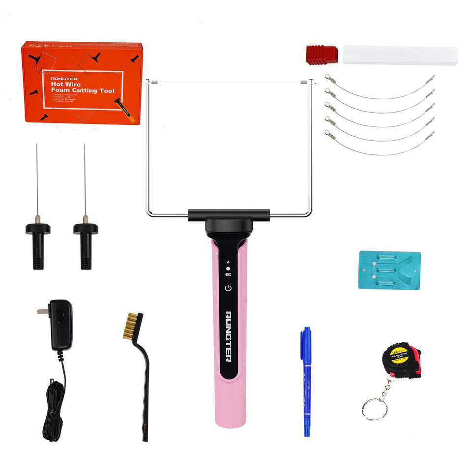 RONGTER 3-in-1 foam cutter kit contents for versatile shaping projects.