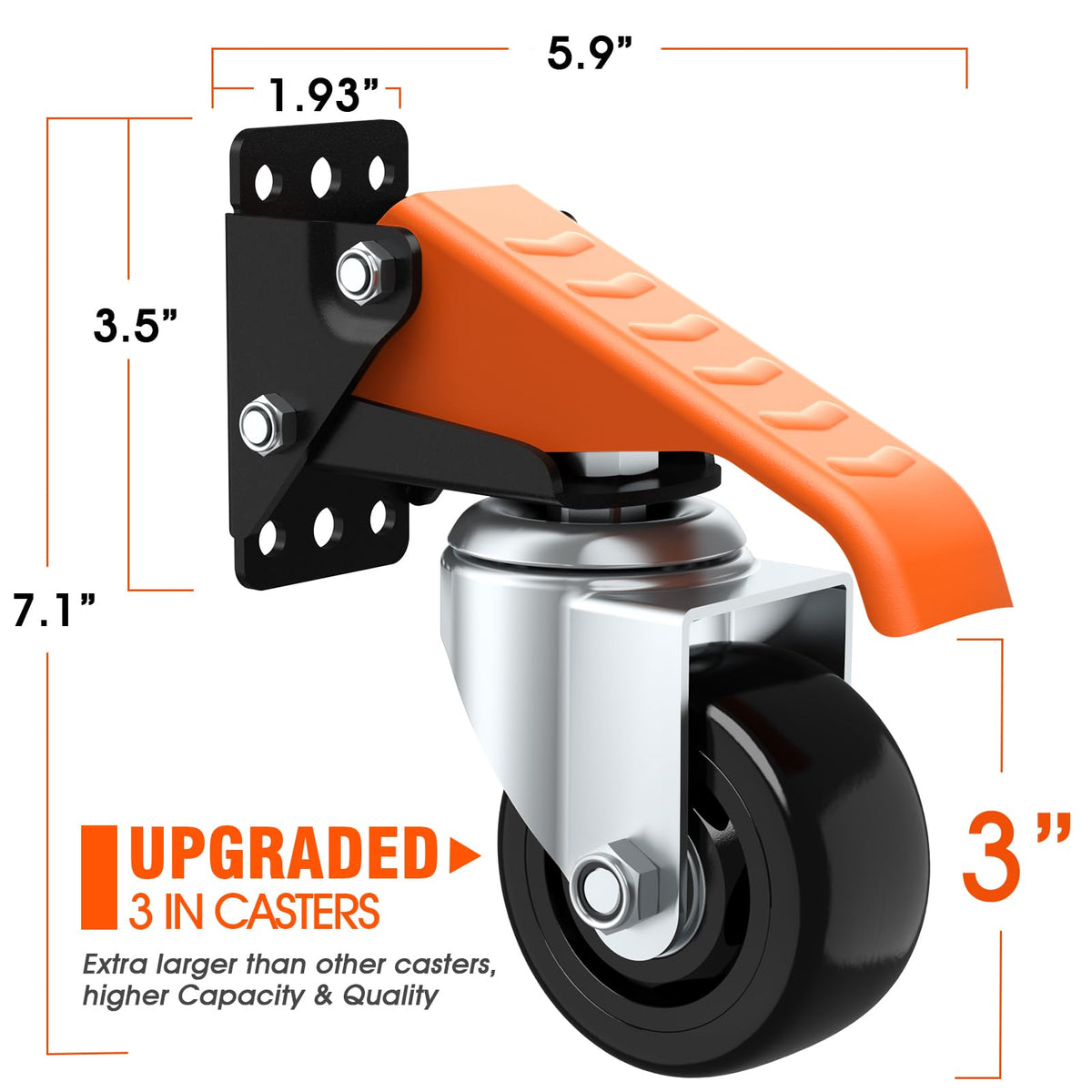 Ronlap retractable pedal lifts the bench 3/4 inch for easy repositioning.