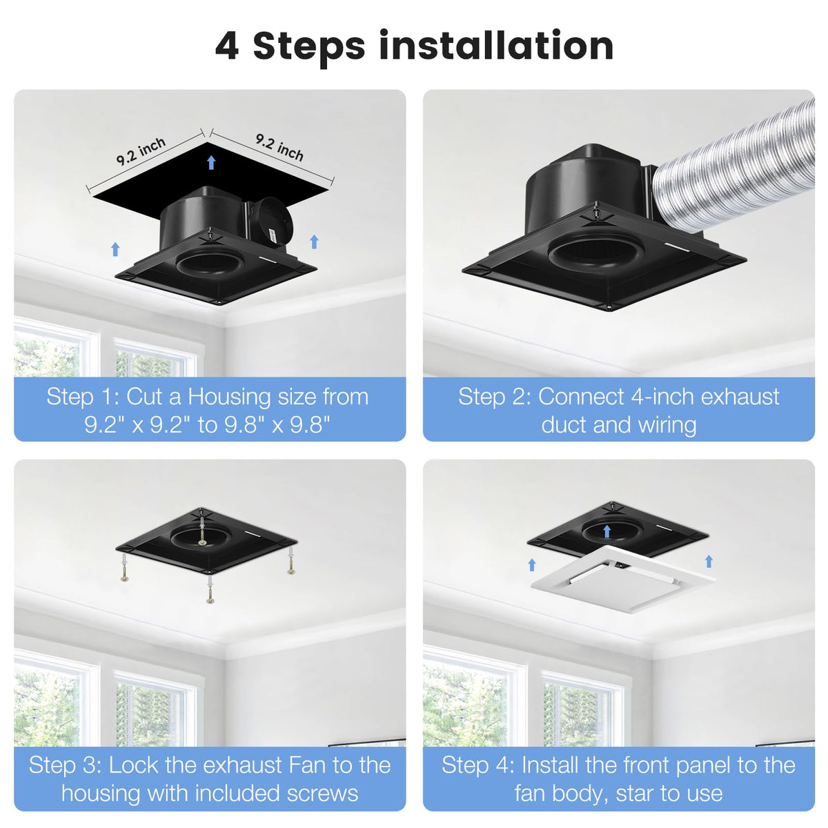 Roodike versatile fan suitable for bathroom, kitchen, or garage