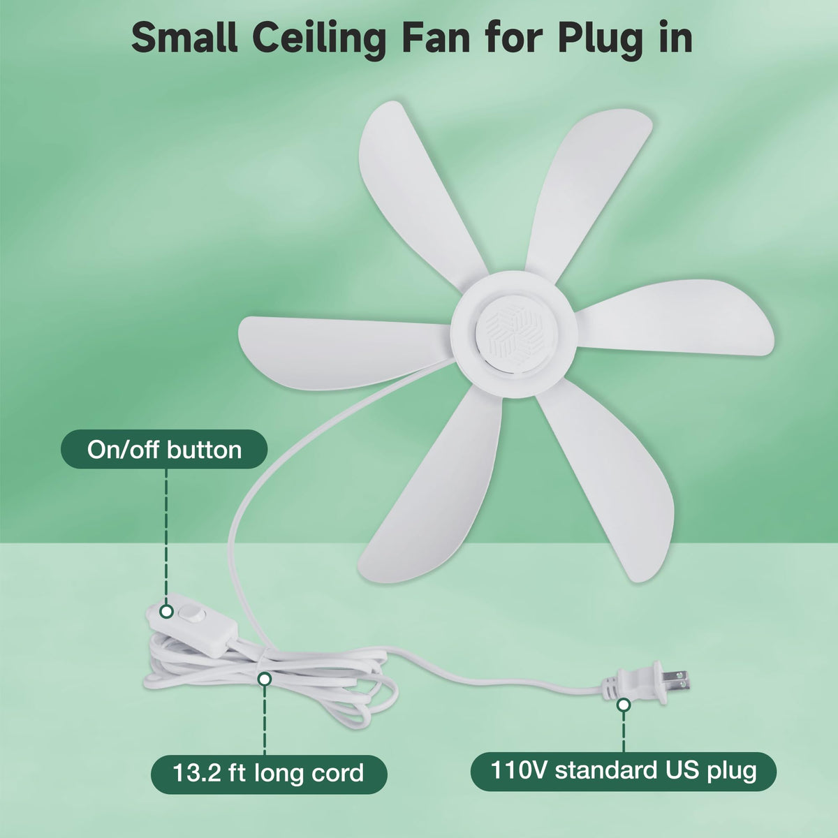 Roodike ceiling fan blade assembly showing easy setup
