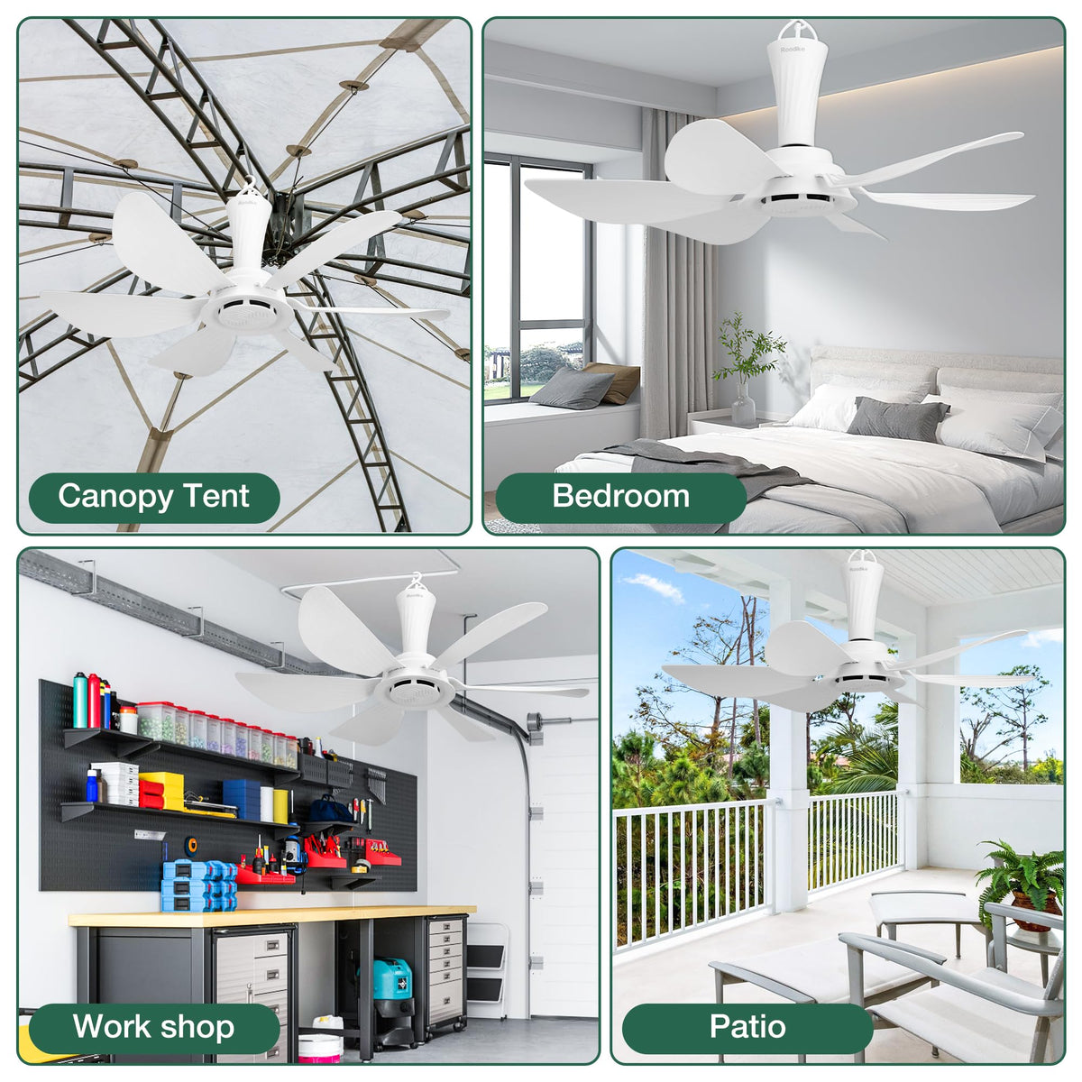 Roodike energy-saving 6W fan for extended outdoor use