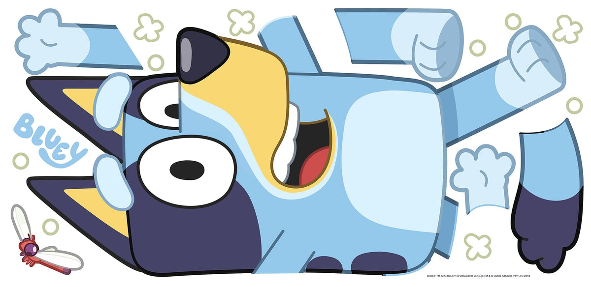RoomMates Bluey officially licensed wall decal captures authentic character design.