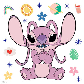 RoomMates Disney Lilo and Stitch Angel sheet decal on wall, ideal playroom upgrade.
