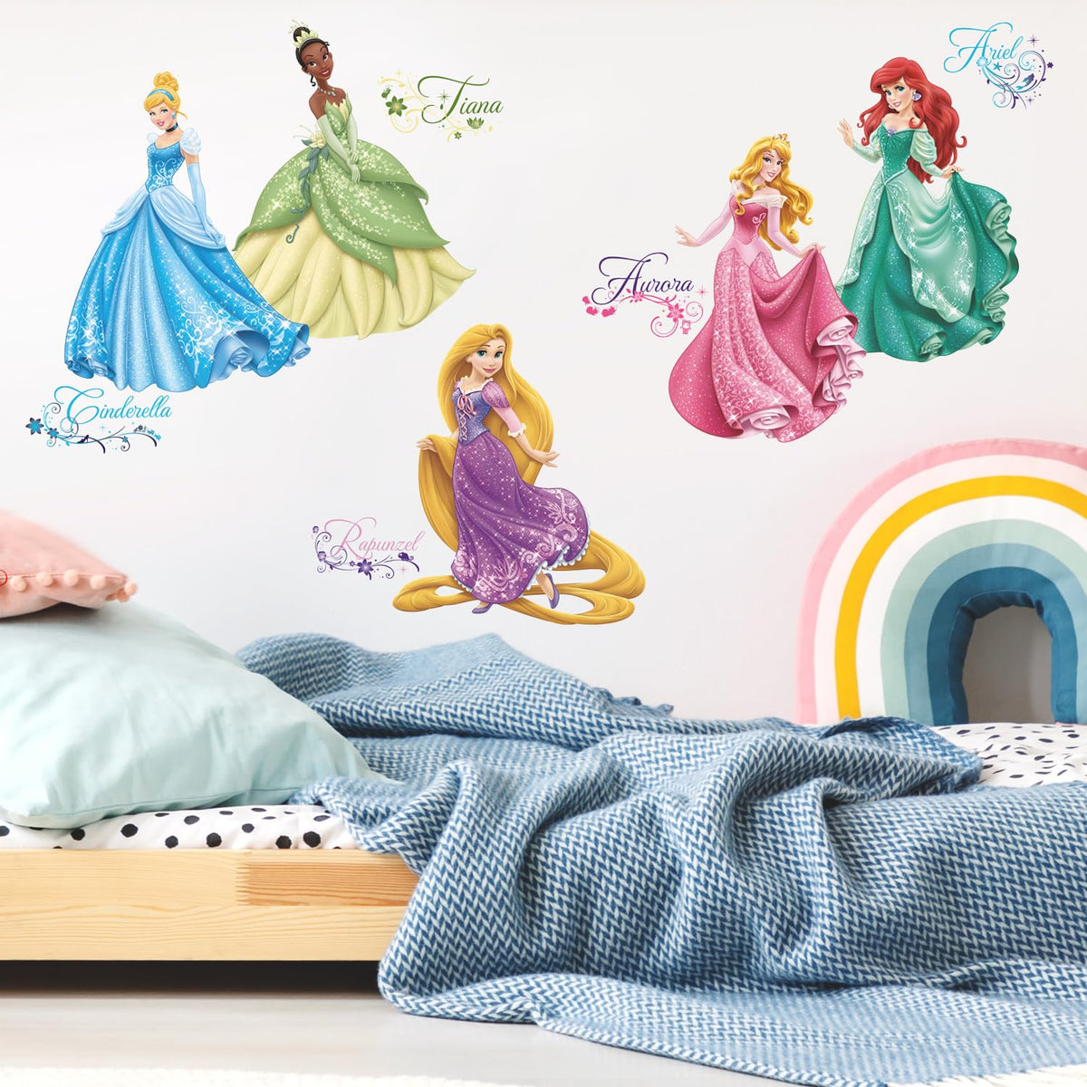 RoomMates Ariel princess decals for playful, easy removal on smooth surfaces.