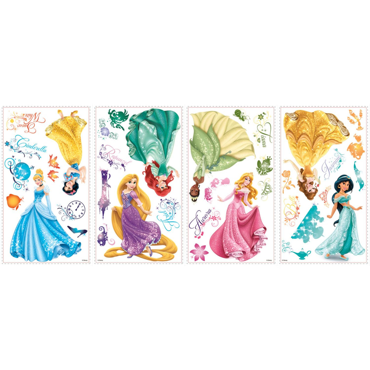 RoomMates Rapunzel princess decals for enchanting rooms with easy removal.