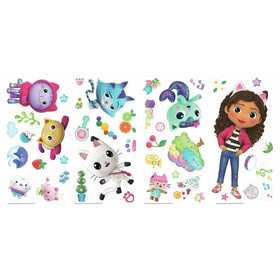 RoomMates Gabby's Dollhouse character decals for imaginative wall scenes.