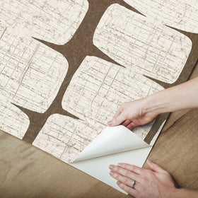 RoomMates RMK12349PL beads wallpaper wall application close-up with smooth surface adhesion.