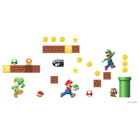 RoomMates Nintendo Mario complete decal set enhances room quickly.