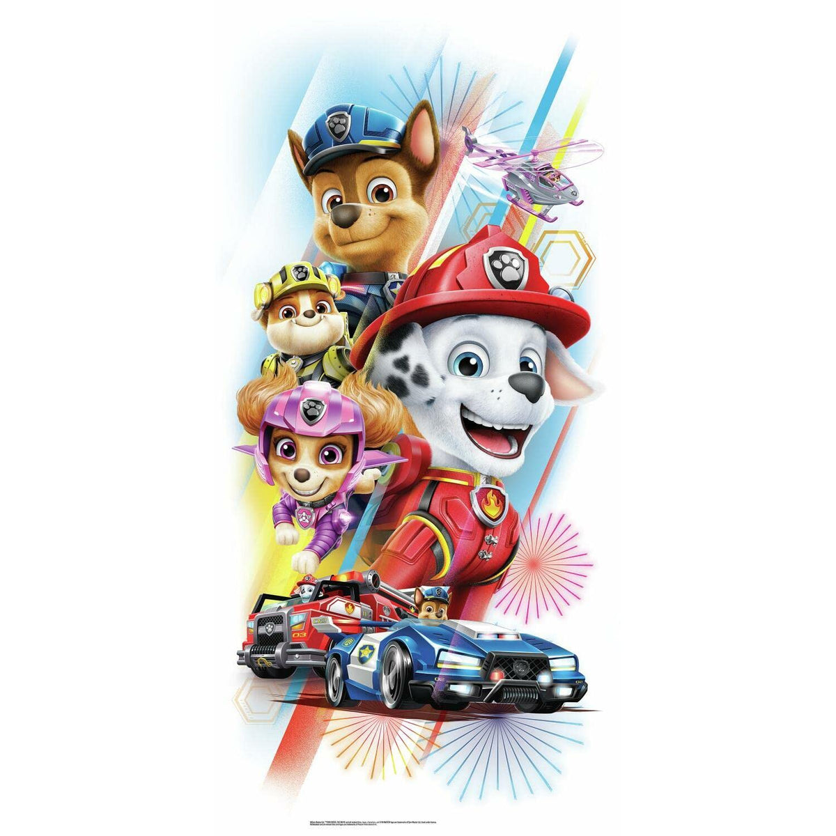 RoomMates Paw Patrol movie decal, giant wall art, easy peel-and-stick installation.