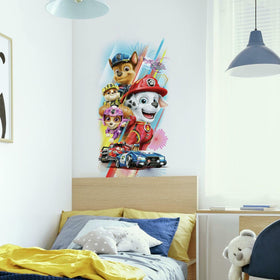 RoomMates Paw Patrol decal on a clean wall, removable without residue.