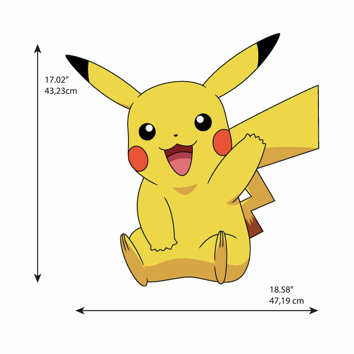 Removable and repositionable decal with no residue for flexible layouts.