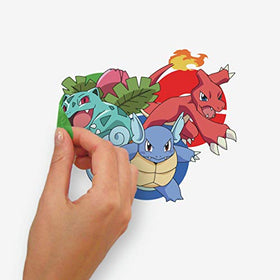 RoomMates Pokemon decals in varied sizes create dynamic scenes on any smooth wall