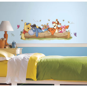 RoomMates Pooh and Friends giant decal applied to smooth surface for quick room update