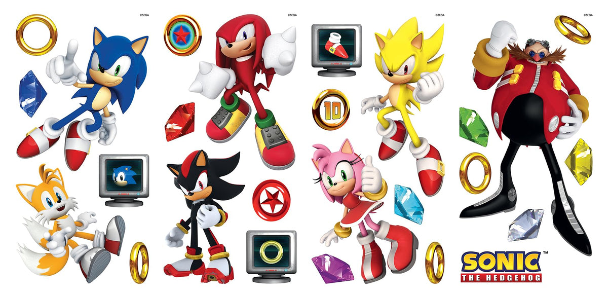 RoomMates Sonic colorful sheets ready-to-apply for quick room refresh.