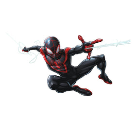 RoomMates Spider-Man Miles Morales giant wall decal assembly creates a bold hero focal point