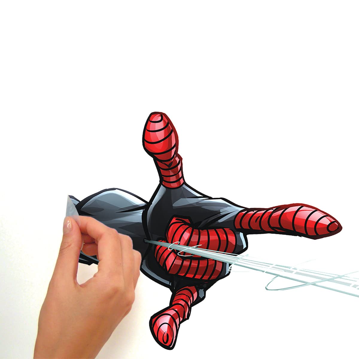 RoomMates Spider-Man Miles Morales decal pack illustrates removable, residue-free decor for quick room updates