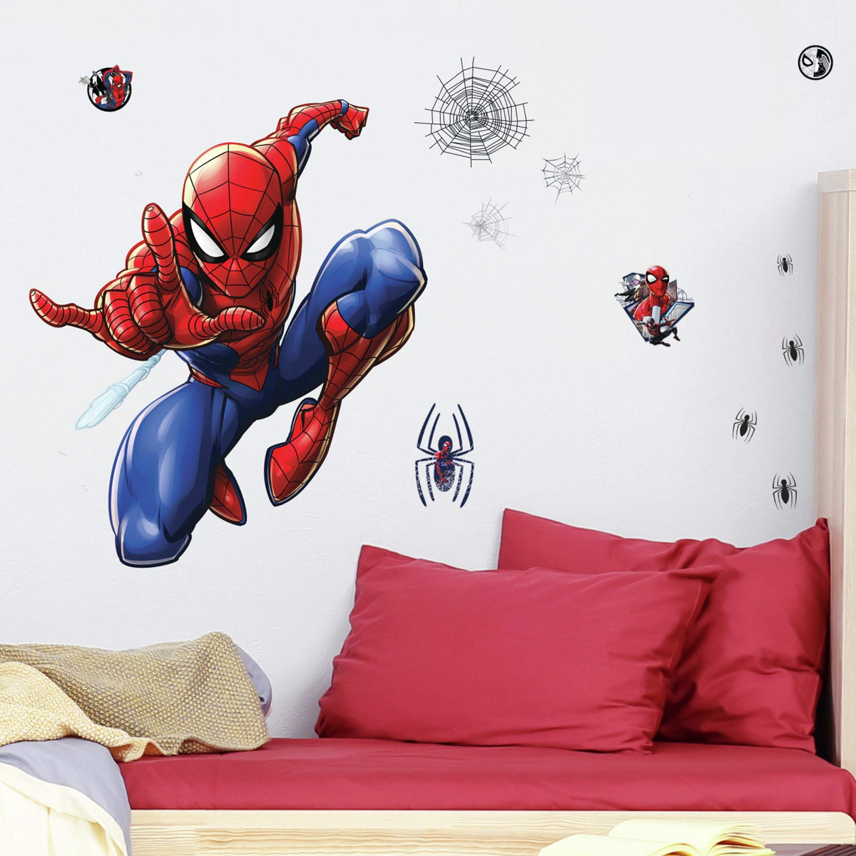 RoomMates Spider-Man renter-friendly decor easily removable without wall damage
