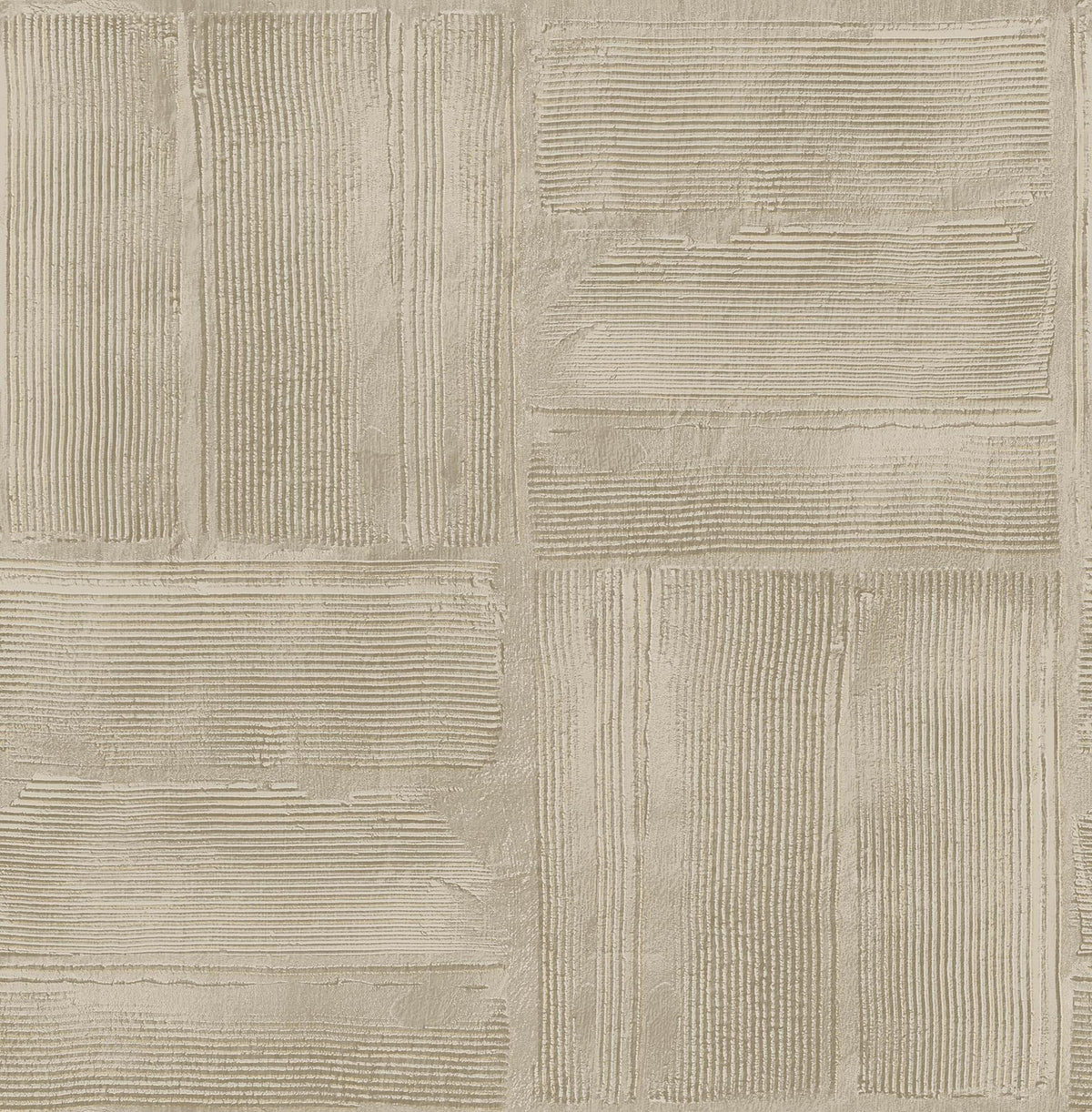 RoomMates taupe dimensional wallpaper close-up texture resembling plaster for walls.