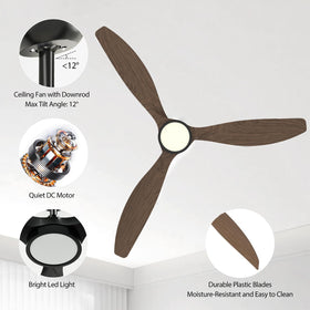Roomratv ABS blades for durable, wobble-free operation
