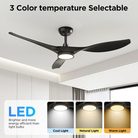 Roomratv ceiling fan with ABS blades offers stable, wobble-free operation