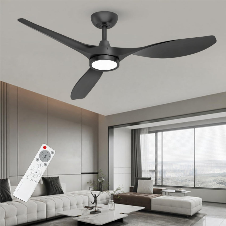 Roomratv ceiling fan with LED light and remote for easy 52 inch cooling