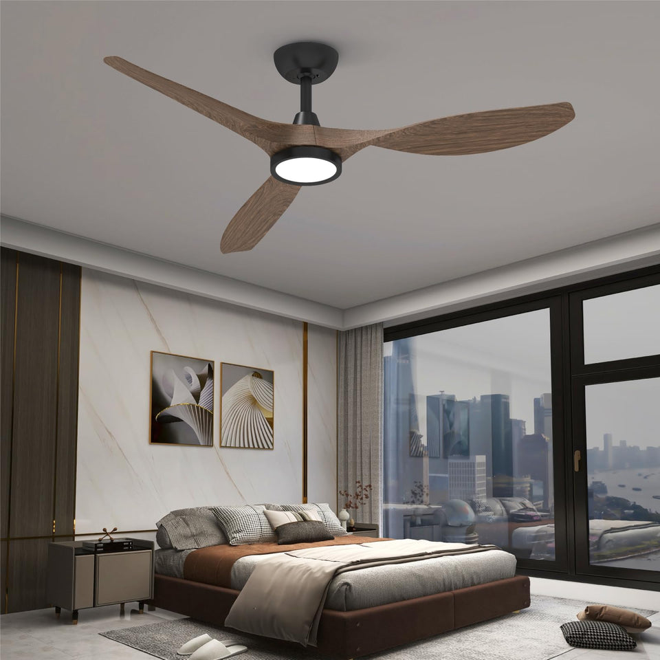 Roomratv ceiling fan with light and remote, 52-inch span for living rooms