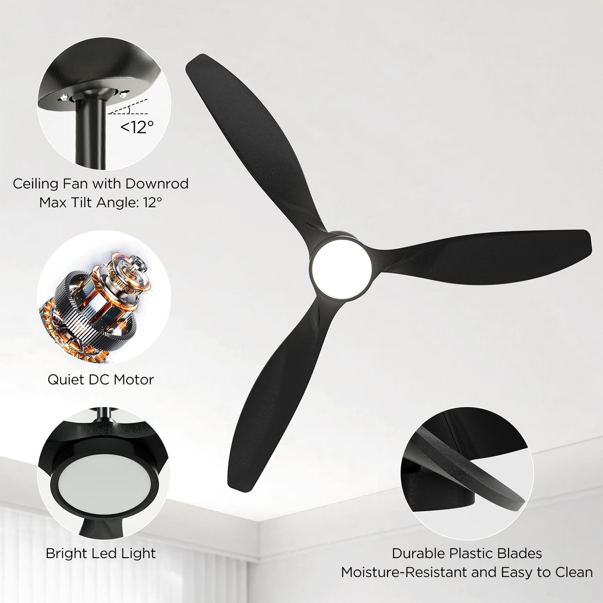 Roomratv LED light provides 3 color temperatures for customizable ambience