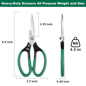 RooPro Heavy Duty Scissors cutting cardboard demonstrates effortless, clean cuts.