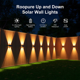 Roopure up-down ambient lighting creates warm, focused night ambience