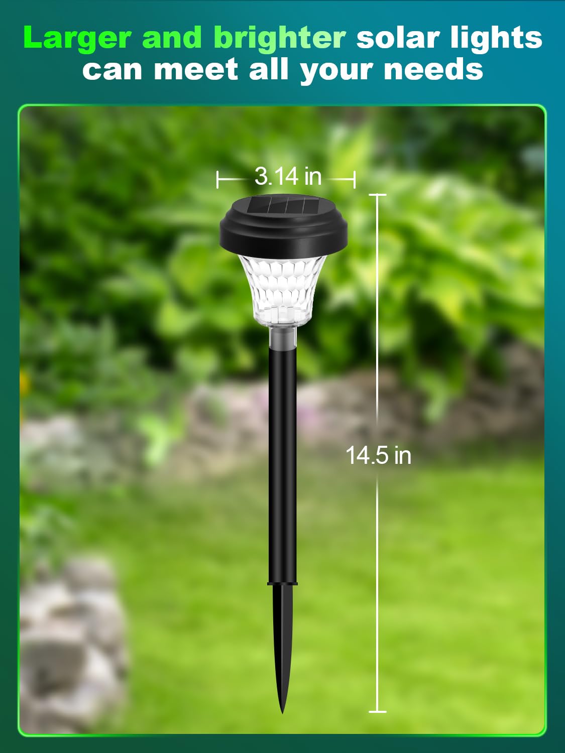 Patented petal-pattern design offers brighter projections for outdoor spaces.