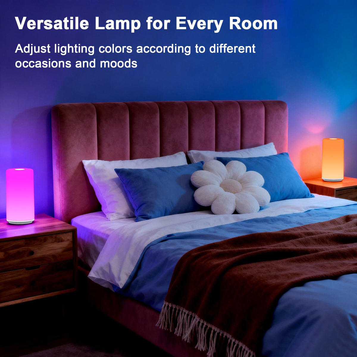 ROOTRO bedroom and living room ambience with soft, versatile lighting