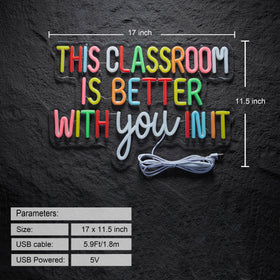 Roouneon teacher inspirational sign adds motivational wall art for back-to-school spaces