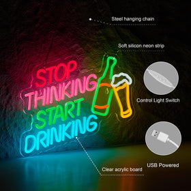 Roouneon USB powered sign runs on safe 5V power.