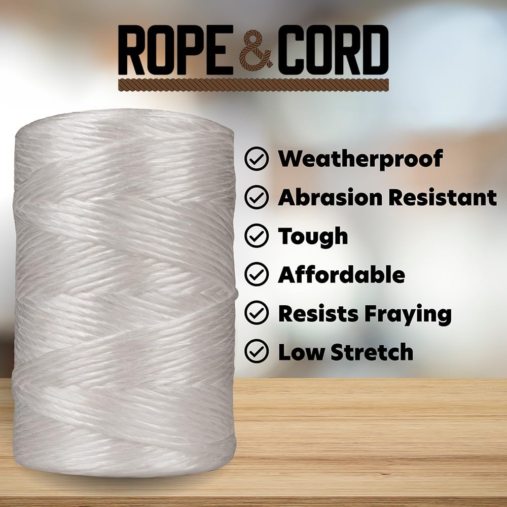 ROPE & CORD twine for gardening—strong, weather resistant, no fibers