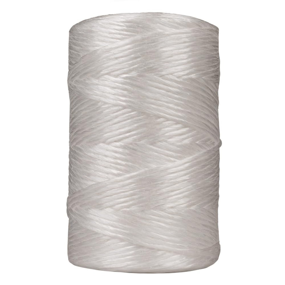 ROPE & CORD polypropylene twine tube, 1000 ft, white, ideal for DIY and packaging