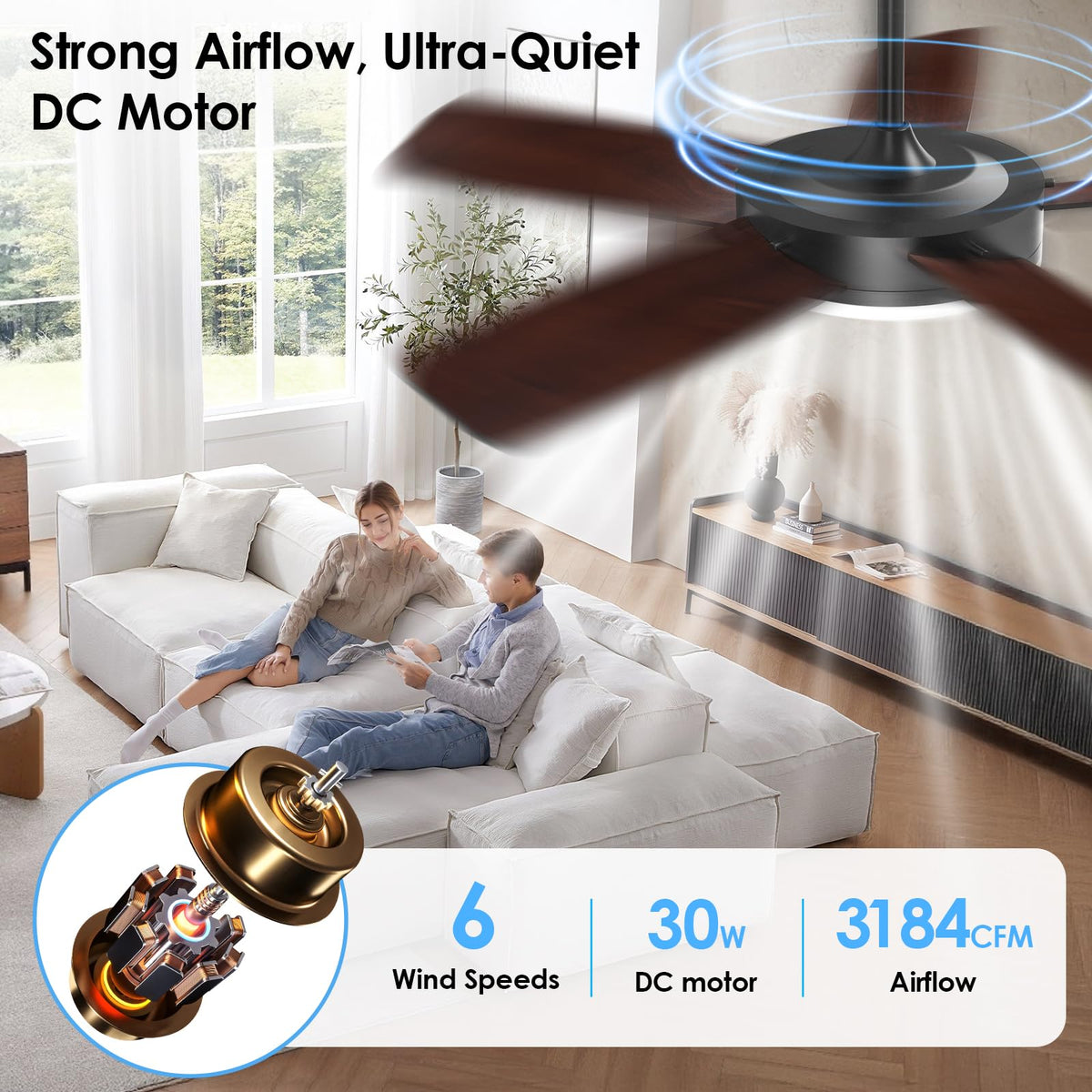 Ropelux LED light 12inch brightens rooms with dimmable warmth.