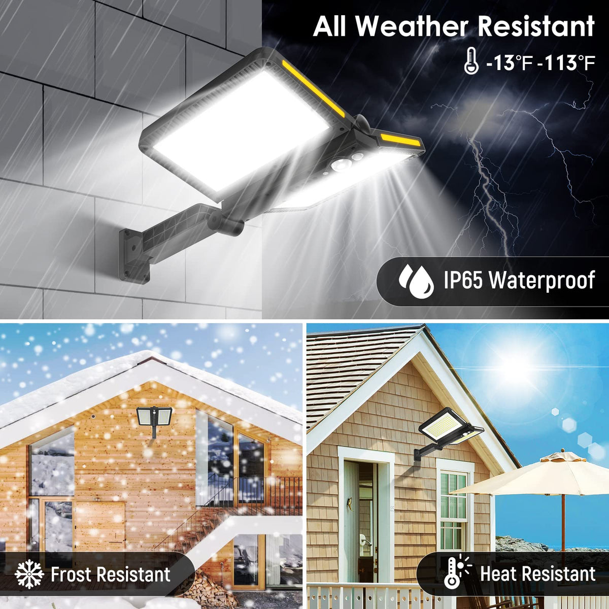 Ropelux solar outdoor light angle-adjust for sun exposure