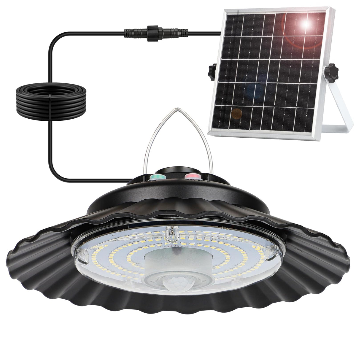 Ropelux solar shed light 2000lm illuminating sheds and driveways at night efficiently