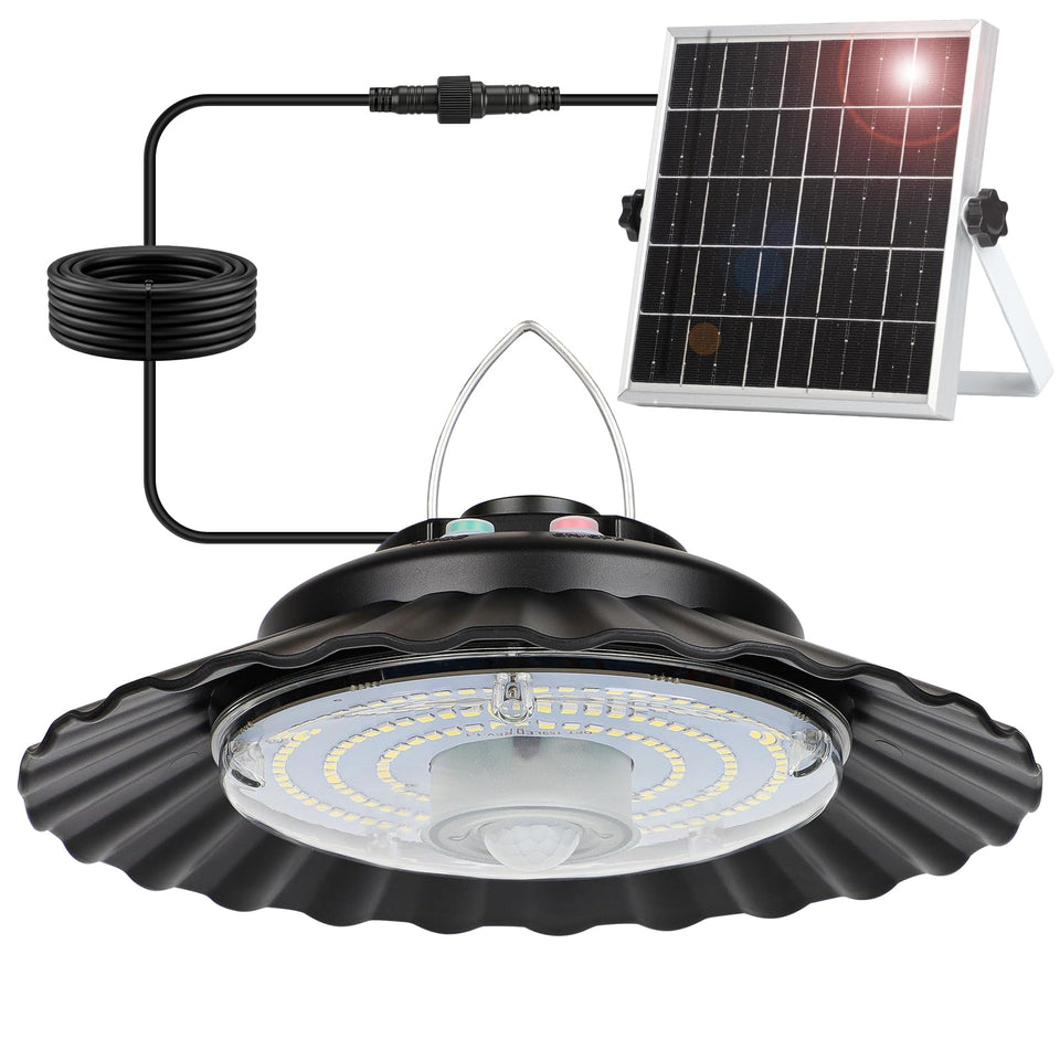 Ropelux solar shed light 2000lm illuminating sheds and driveways at night efficiently
