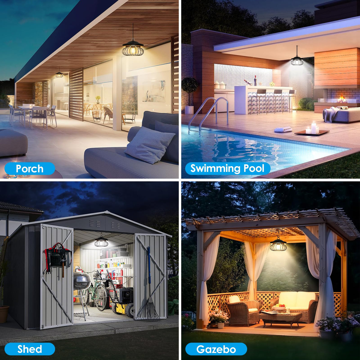 Ropelux Solar Shed Light provides five modes to suit any setting.
