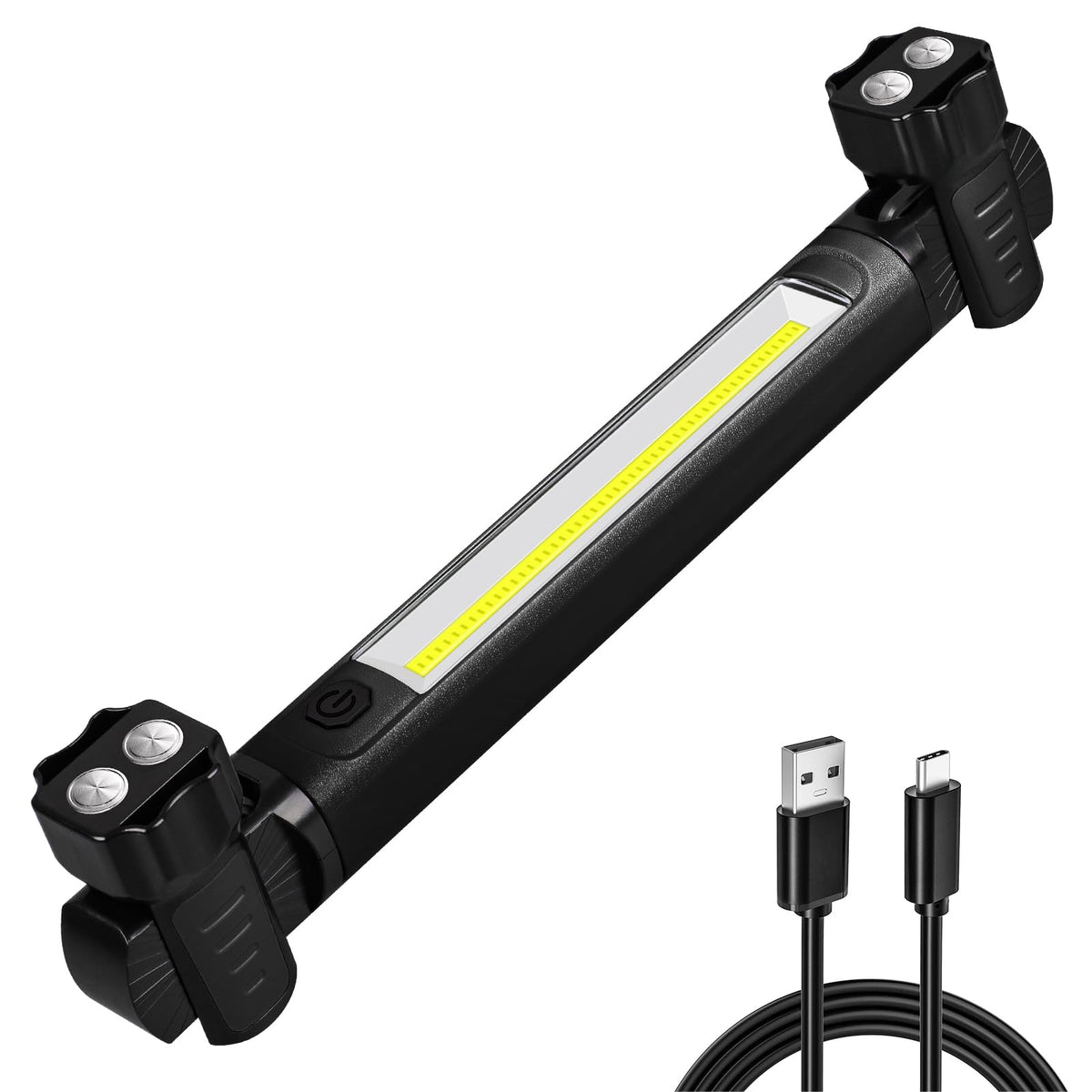 Ropelux work light with 2500lm COB board illuminating engine bay for precise inspection.