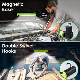 Ropelux light head rotates 360 degrees for flexible aiming