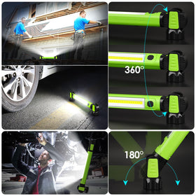 Ropelux light rear view highlights 360-degree joint for flexible positioning.